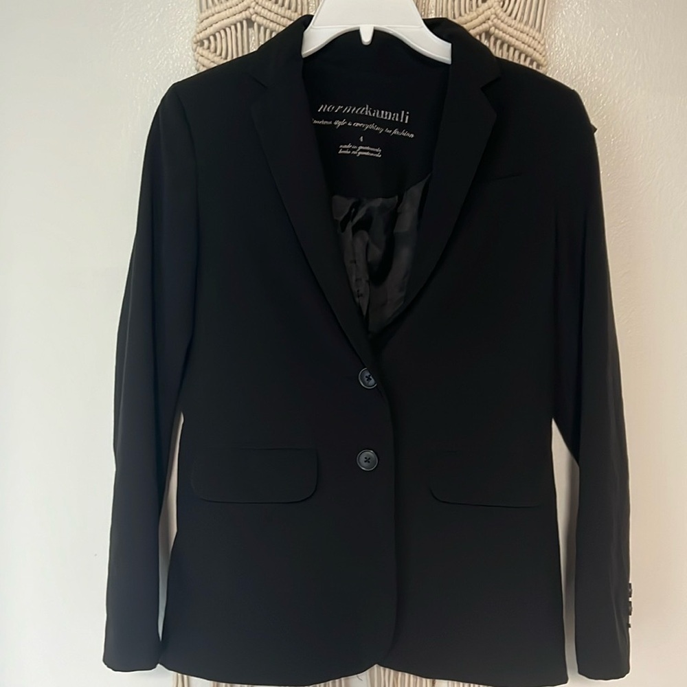 Norma Kamali single breasted blazer black size 4 - Picture 5 of 11